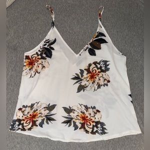 SHEIN spaghetti strap tank top with floral designs